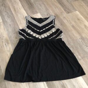 Cynthia Rowley Black and Cream Color Dress